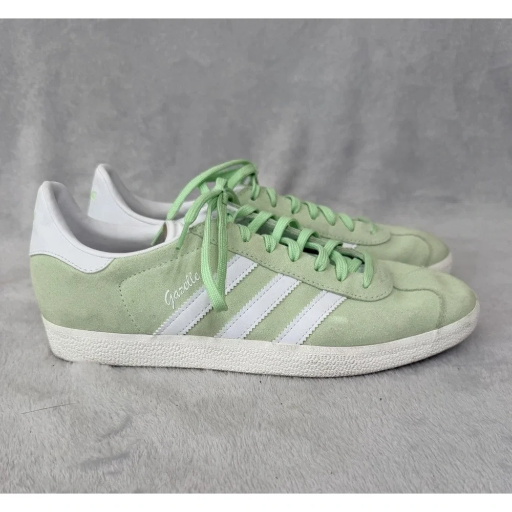 Adidas Gazelle Shoes Womens Size 9.5 Mint Green Suede Low Top Sneakers Trainers